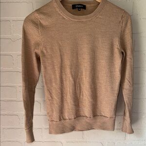 Quince wool sweater tan Beige Knit Pullover small warm soft